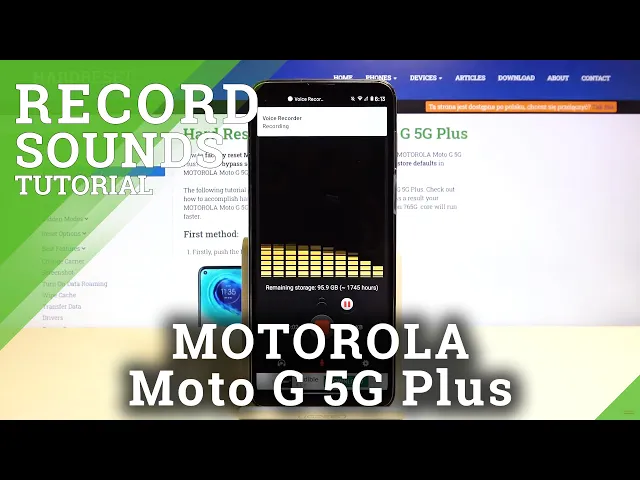 Video thumbnail for How to Record Sounds on MOTOROLA Moto G 5G Plus – Use Sound Recorder