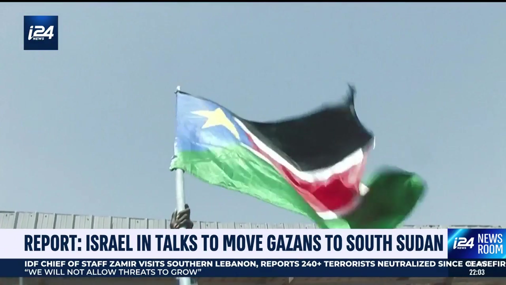 'Video thumbnail for Report: Israel in talks to move Gazans to South Sudan'