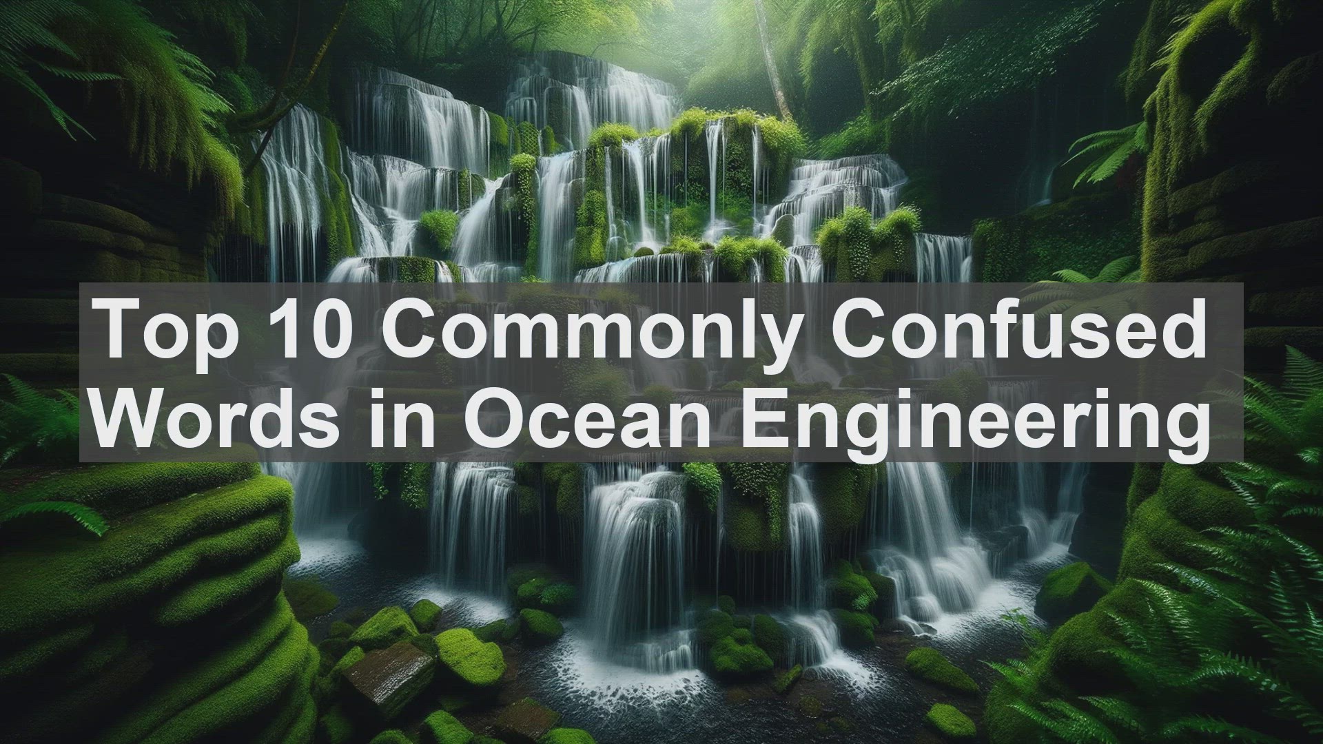'Video thumbnail for Top 10 Commonly Confused Words in Ocean Engineering'