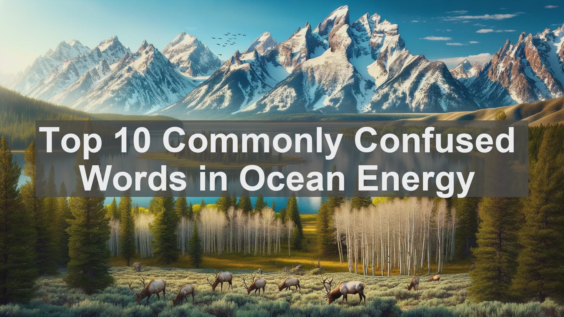 'Video thumbnail for Top 10 Commonly Confused Words in Ocean Energy'
