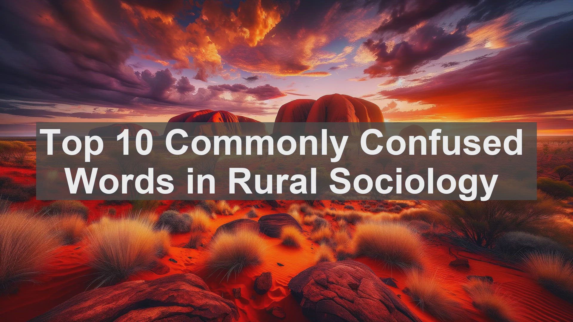'Video thumbnail for Top 10 Commonly Confused Words in Rural Sociology'