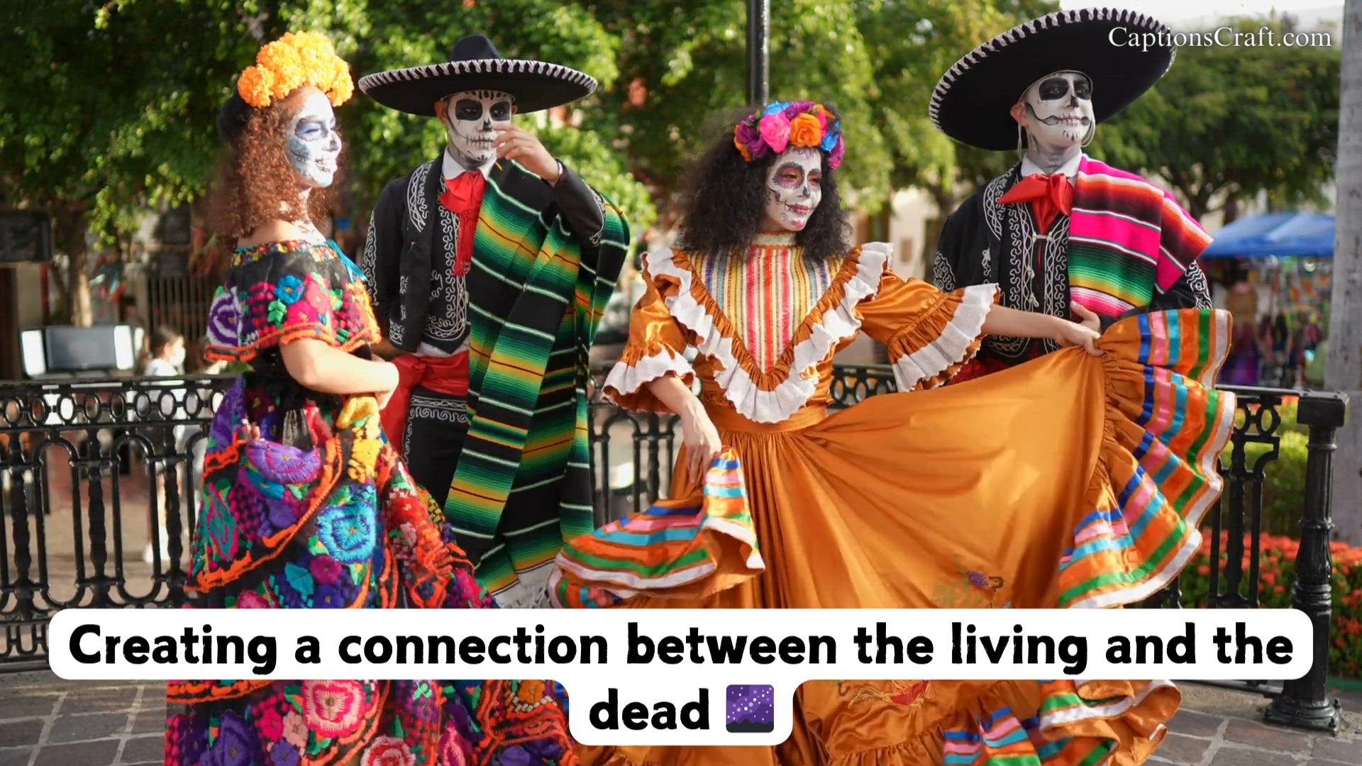 'Video thumbnail for Vibrant Day of the Dead Instagram Captions: Celebrate Mexican Tradition with Colorful Altars, Sugar Skull Art, Festive Decorations, Family Gatherings, and Meaningful Remembrances'