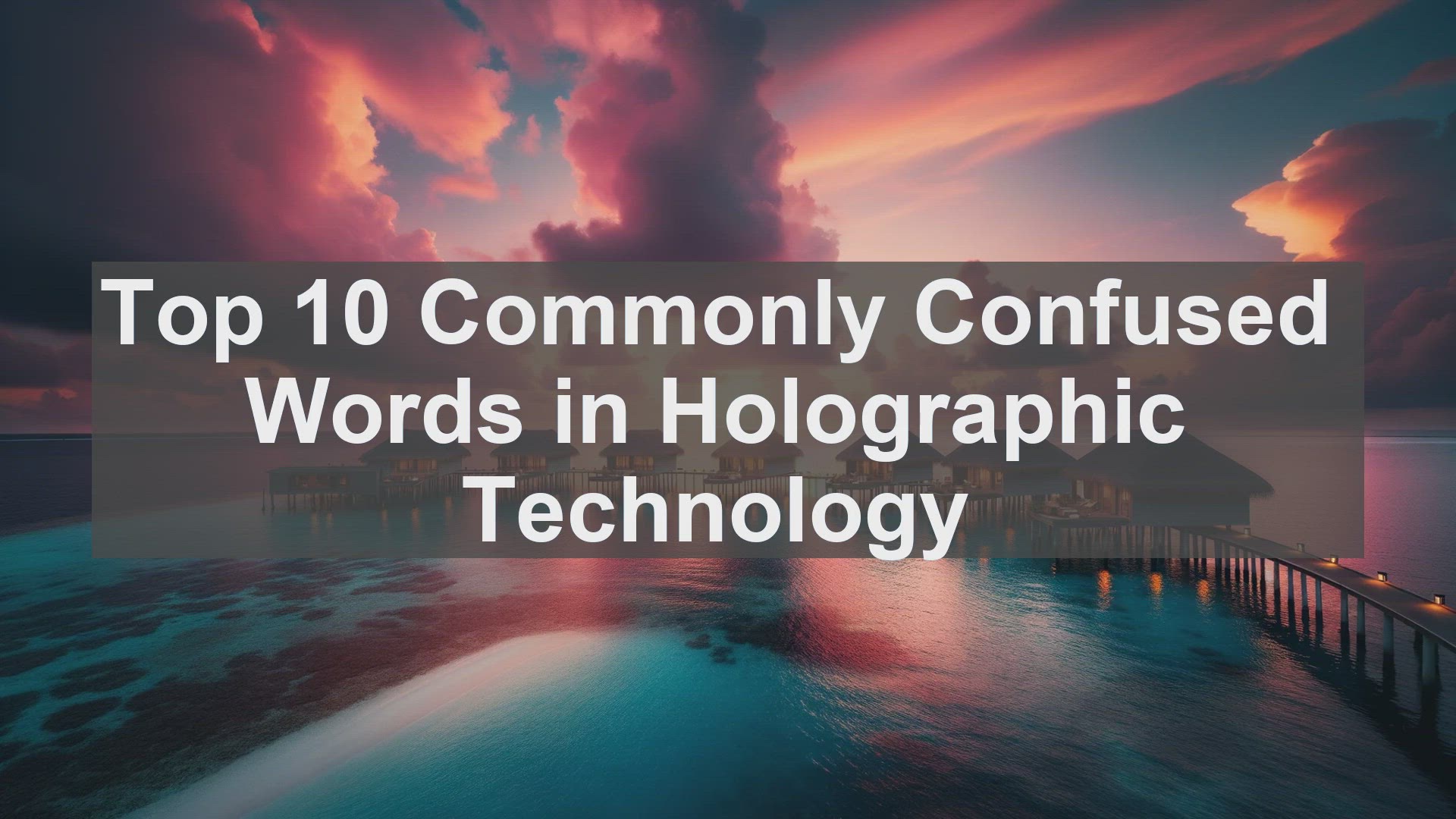 'Video thumbnail for Top 10 Commonly Confused Words in Holographic Technology'