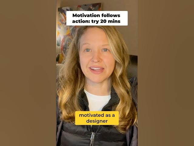 Video thumbnail for Designer Motivation Secret: The 20-Minute Rule #shorts