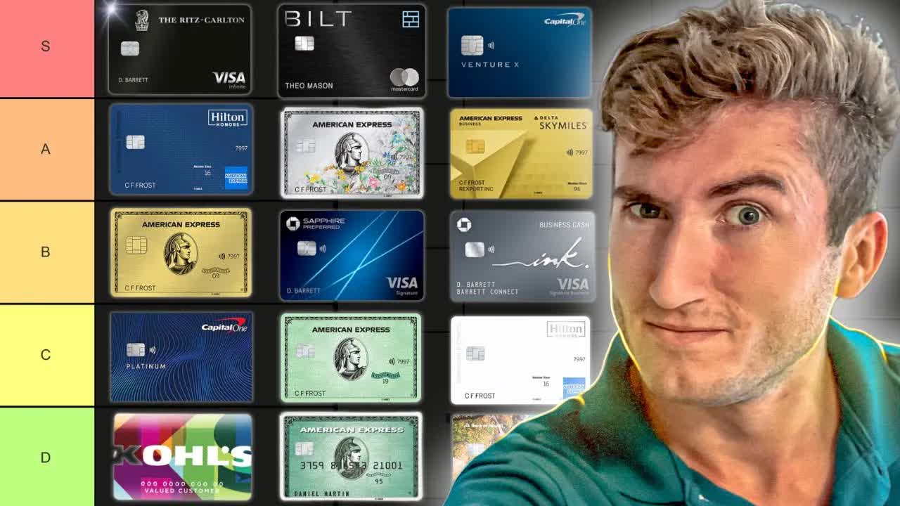 Video thumbnail for I Ranked All My Credit Cards (What's WORTH Getting)