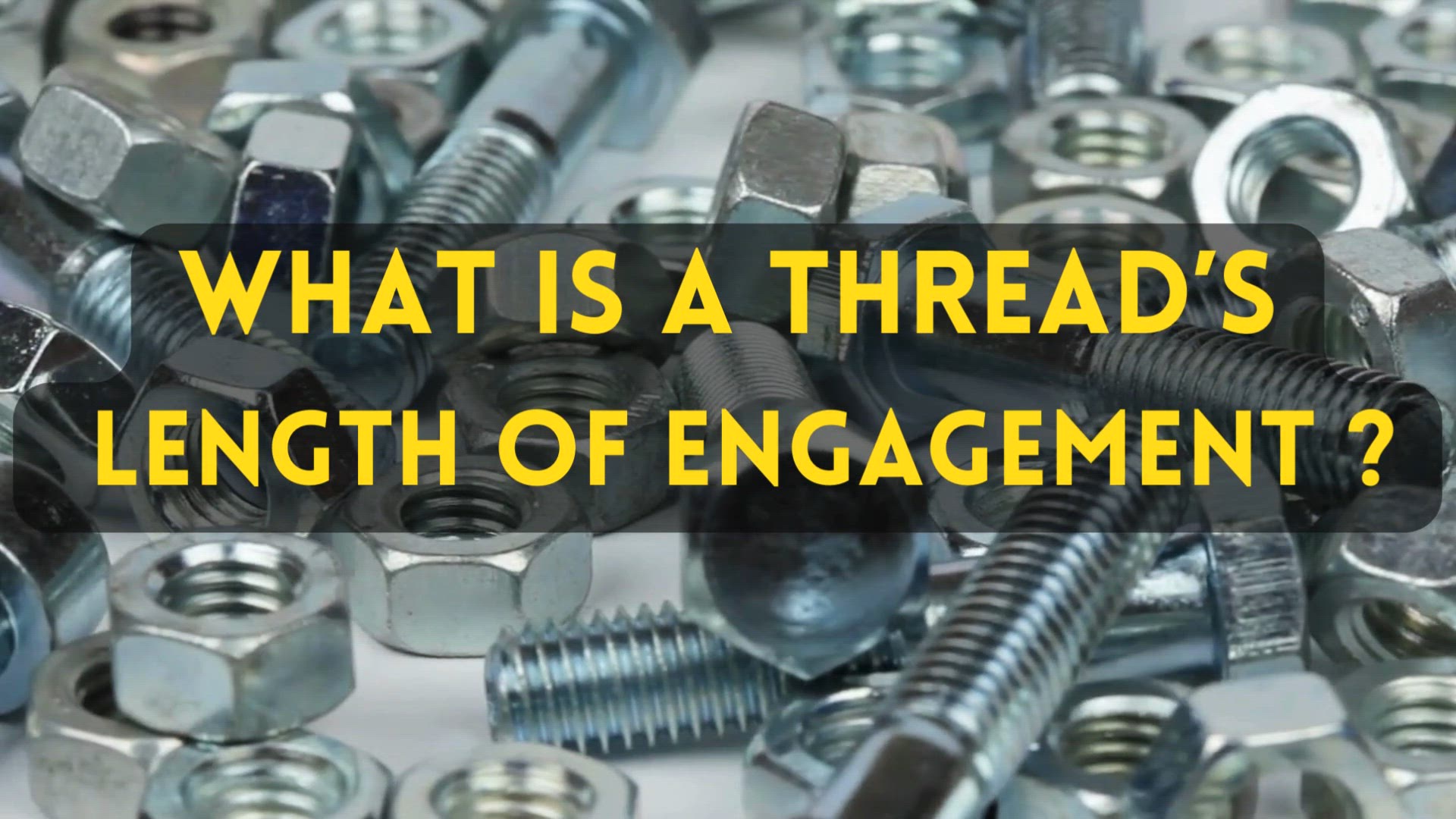 'Video thumbnail for What is the Length of Engagement of a Thread?'