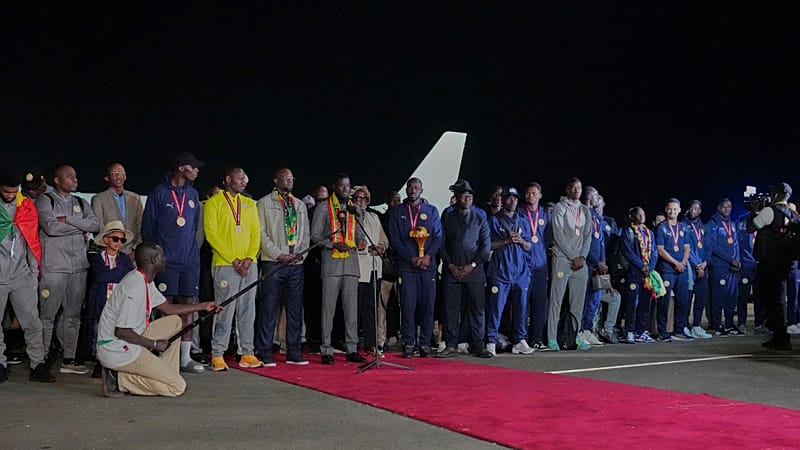 Video thumbnail for Africa Cup champions receive hero's welcome on return to Dakar