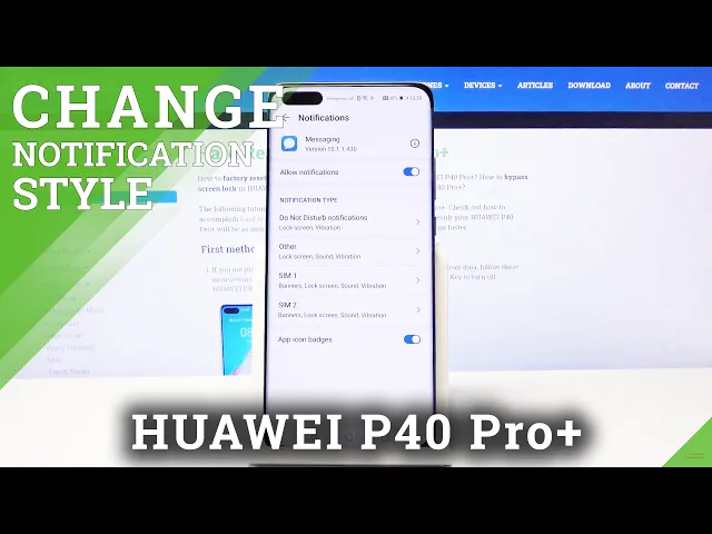 Video thumbnail for How to Personalize Notification Settings in HUAWEI P40 Pro+ - Notification Content