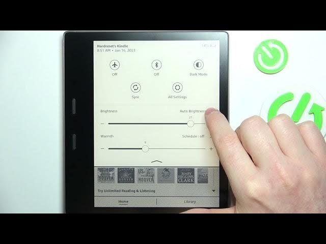 Video thumbnail for How to Change Brightness Level on AMAZON Kindle Oasis