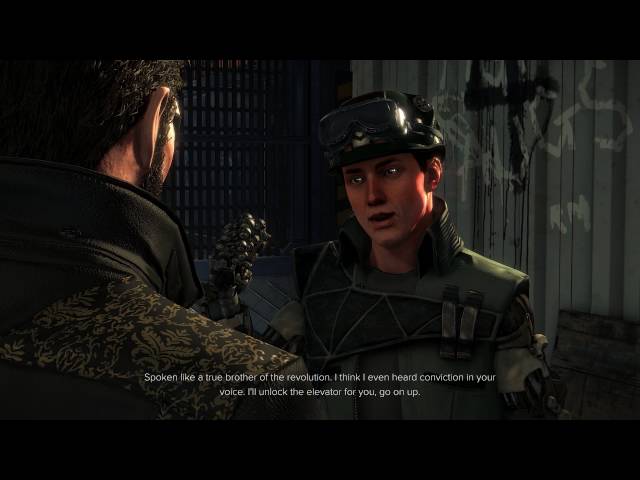 Video thumbnail for Deus Ex: Mankind Divided - The Rucker Extraction: Lubos Elevator Intro (Say Password) Dialogue Tree