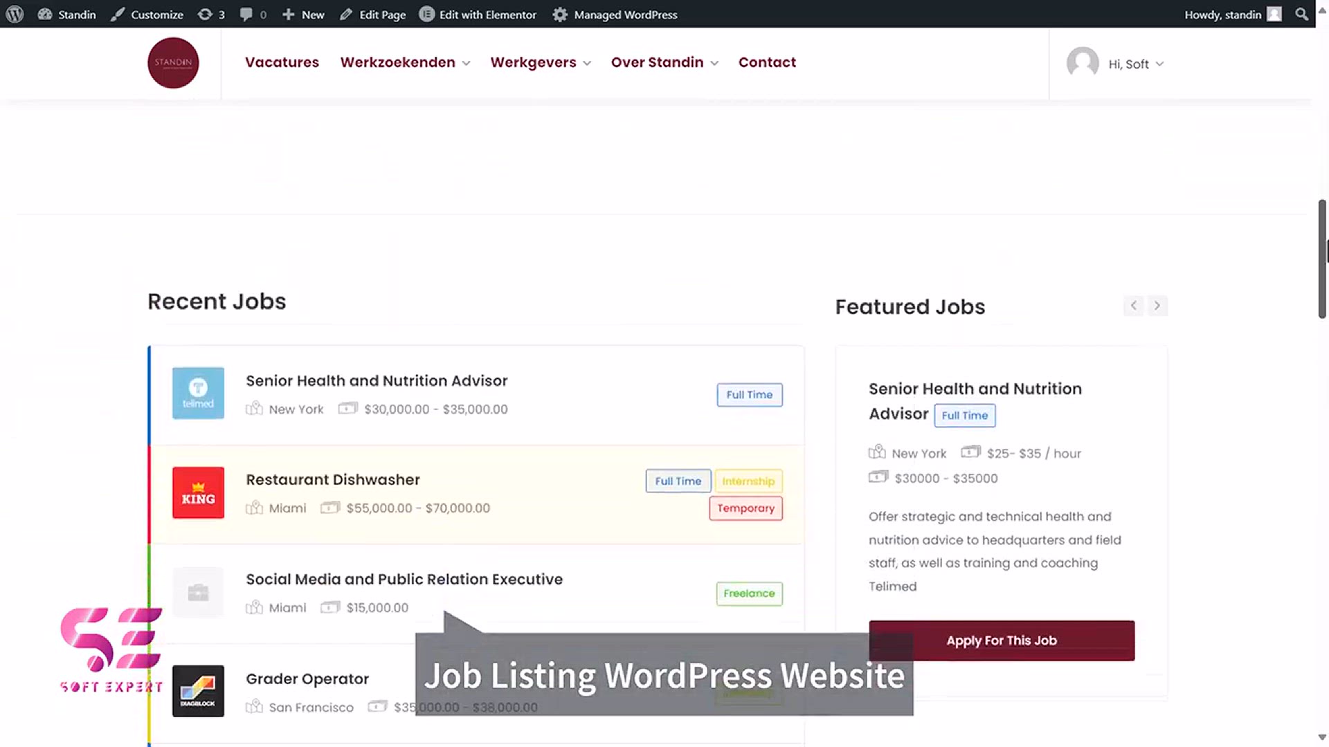 'Video thumbnail for How to create a Job Listing Website in WordPress'