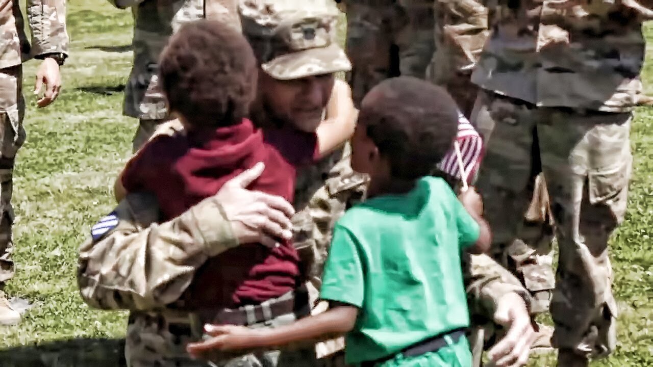 Video thumbnail for Soldiers Return From 9 Month Deployment • Happy Reunion