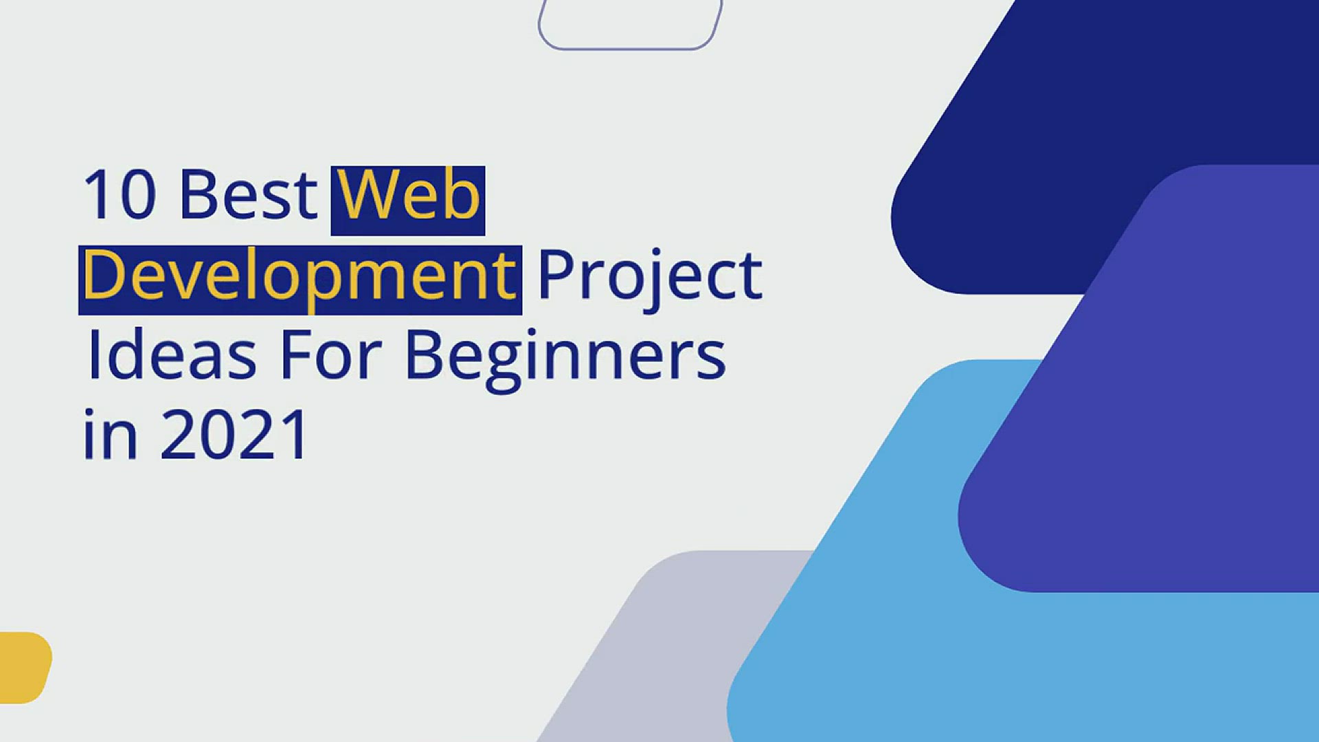 'Video thumbnail for 10 Best Web Development Project Ideas For Beginners in 2023'
