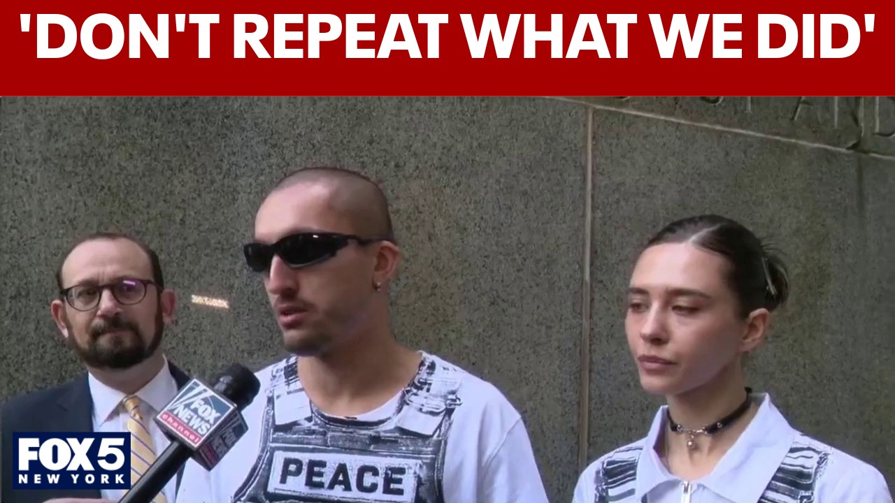 Video thumbnail for Empire State Building climbers speak out after NYC court appearance