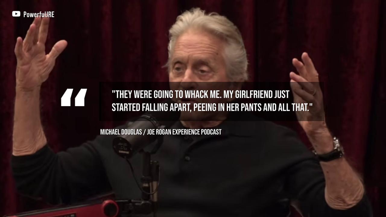 Video thumbnail for Michael Douglas claims cult once tried to kill him.