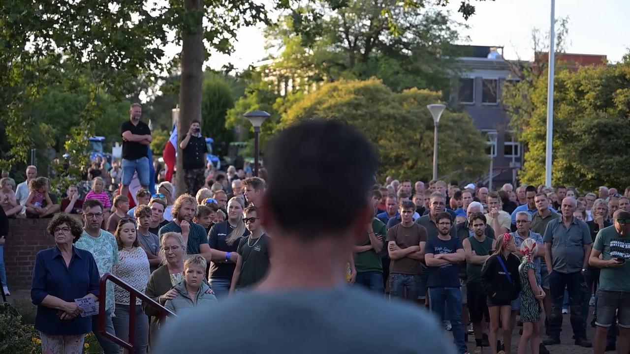 Video thumbnail for Caribbean Netherlands: Dutch farmers protest nitrogen policies with tractor rally in Ommen.