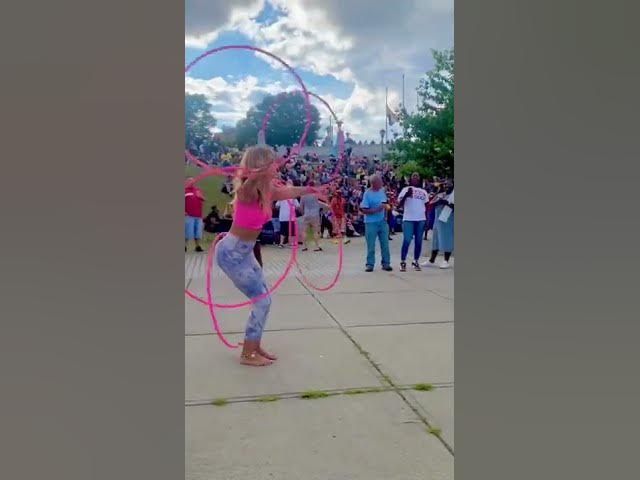 Video thumbnail for I just love a good summer concert, don’t you? 😊🦋⭕️ #hulahoop #shortsvideo #dancer  #pink