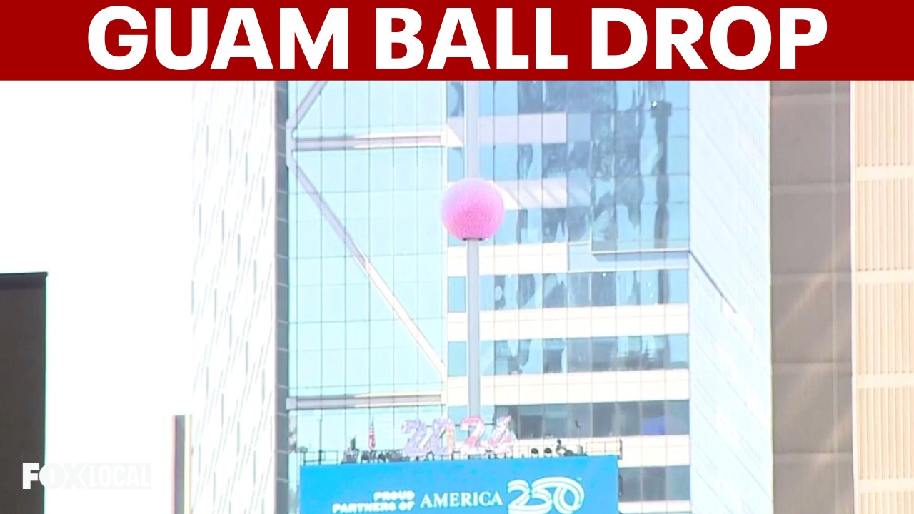 Video thumbnail for Times Square holds first of 8 ball drops for Guam to mark America’s 250th birthday
