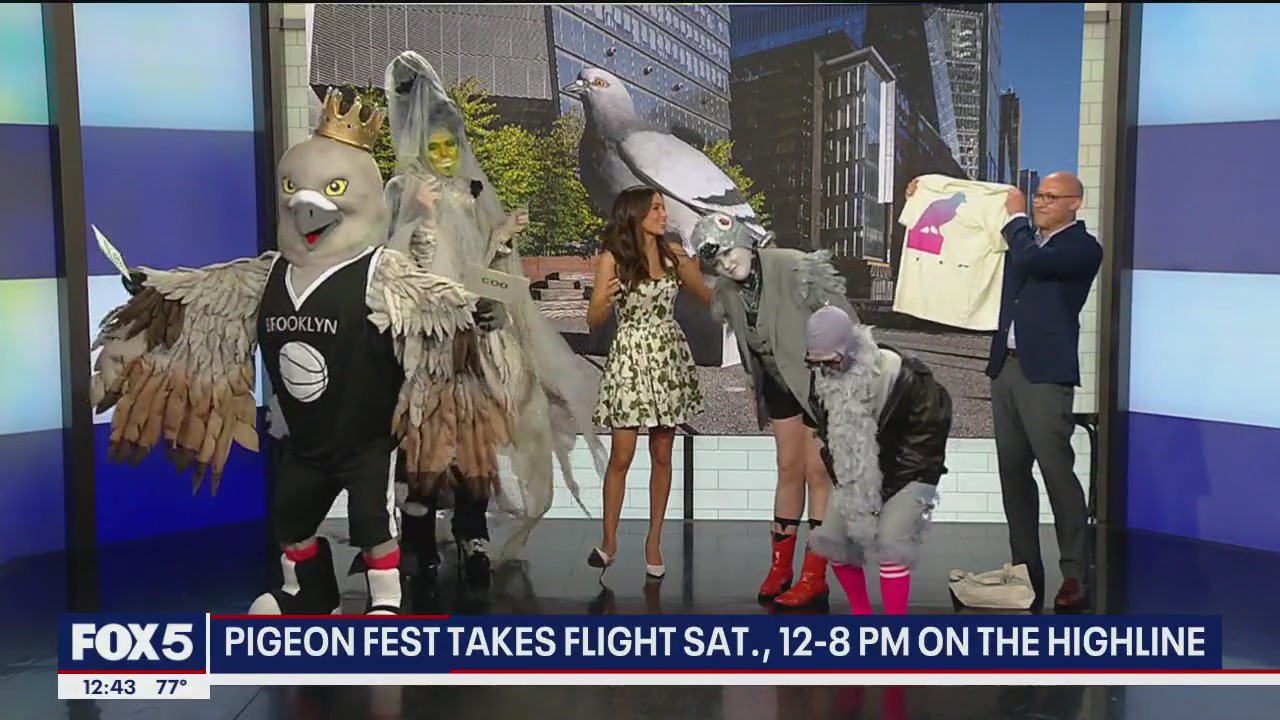 Video thumbnail for Pigeon Fest crew coos it up on FOX 5