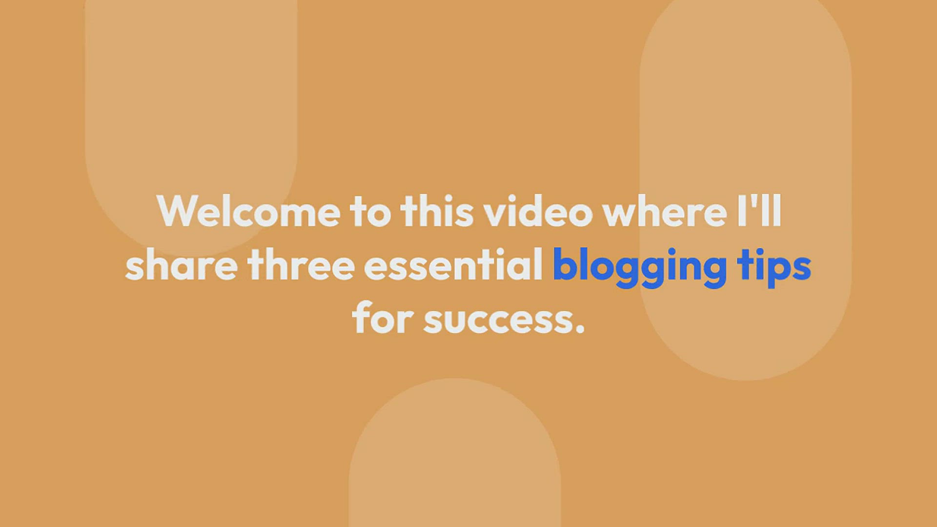 'Video thumbnail for 3 Essential Blogging Tips for Success'