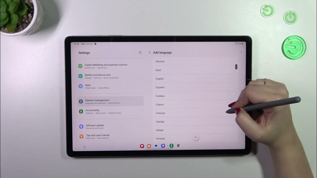 Video thumbnail for How to Change System Language on SAMSUNG Galaxy Tab S9 FE+: Your Tablet, Your Language