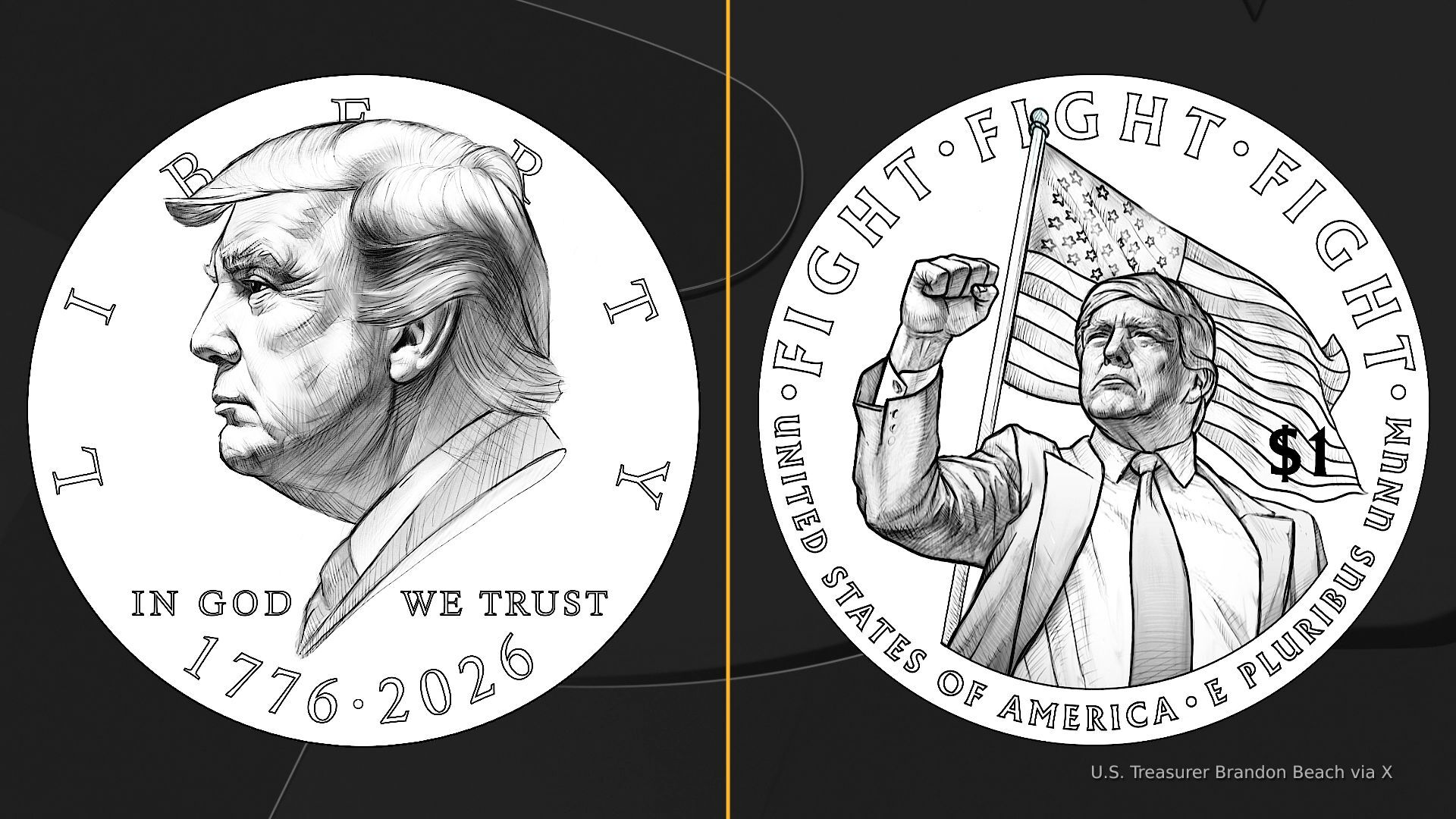 'Video thumbnail for US money can’t feature living people. Why Trump’s $1 coin is the exception'