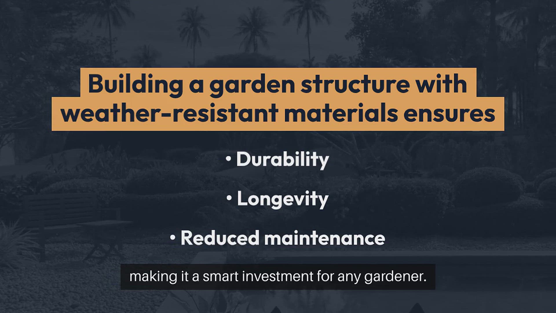 Video thumbnail for Building a Garden Structure with Weather