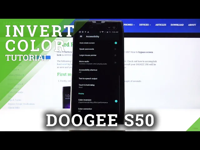 Video thumbnail for How to Invert Display Colors in DOOGEE S50 – Color Inversion