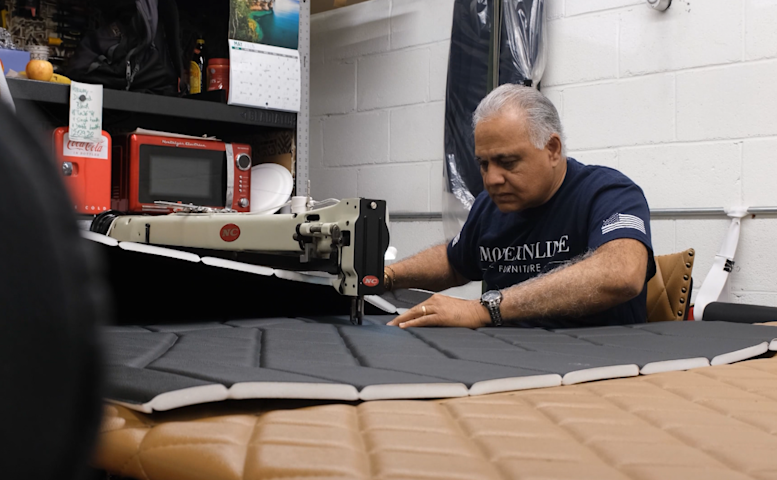 Video thumbnail for Made in New Jersey: Hamilton company crafts custom furniture for businesses nationwide