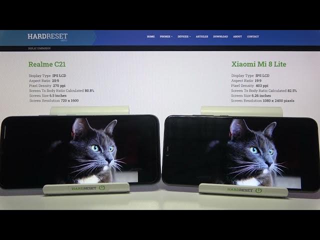 Video thumbnail for Display Quality Checkup REALME C21 vs XIAOMI Mi 8 Lite