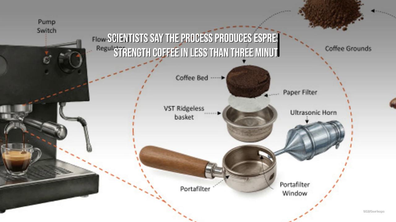 Video thumbnail for Scientists brew espresso using room-temperature water and sound waves.