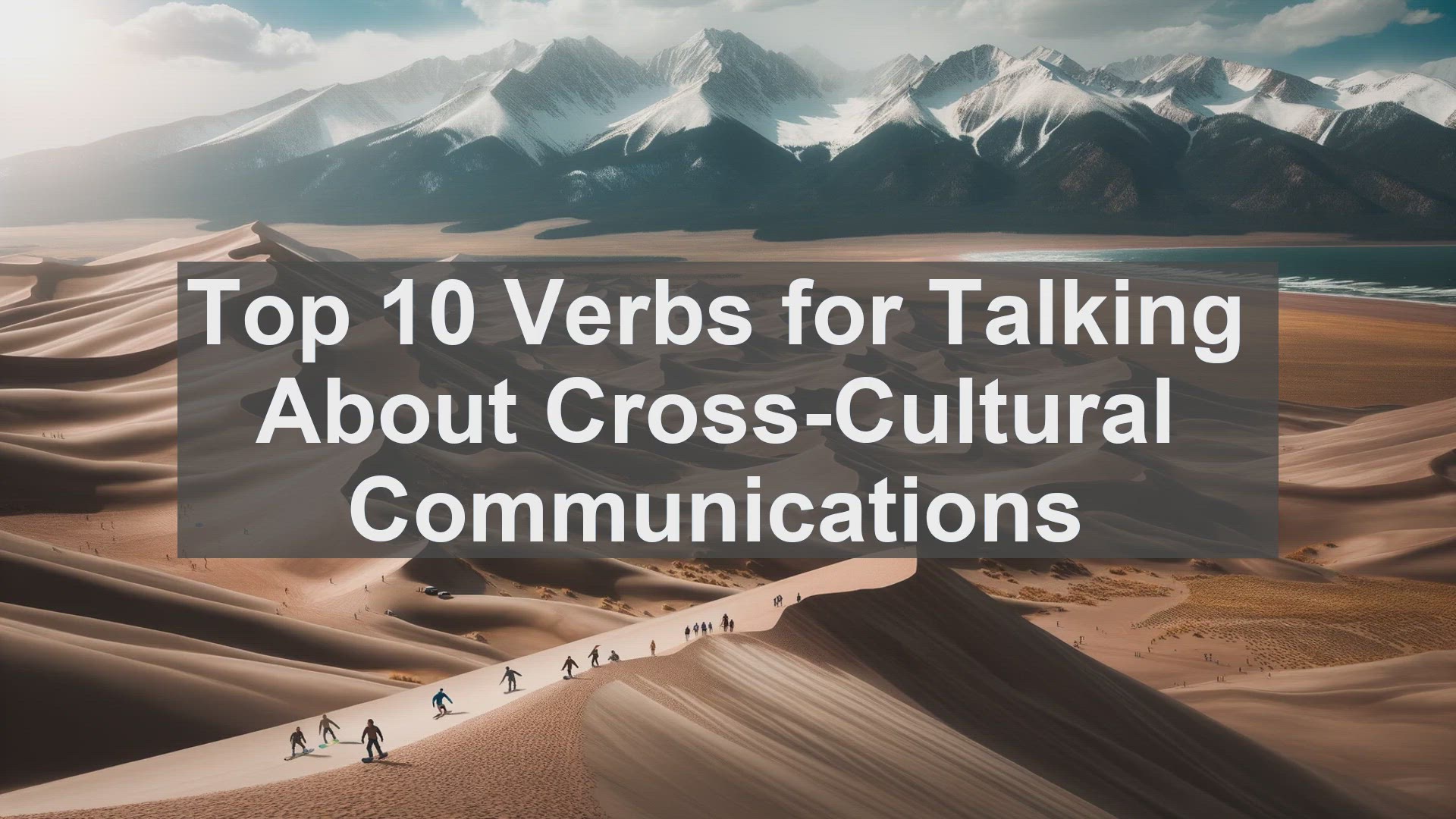 'Video thumbnail for Top 10 Verbs for Talking About CrossCultural Communications'