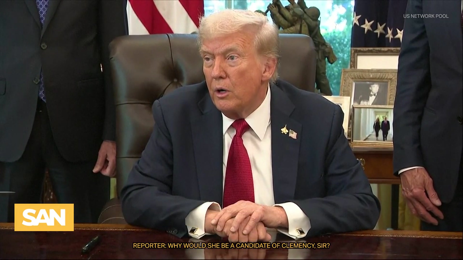 'Video thumbnail for Trump won’t rule out pardon for Ghislaine Maxwell'