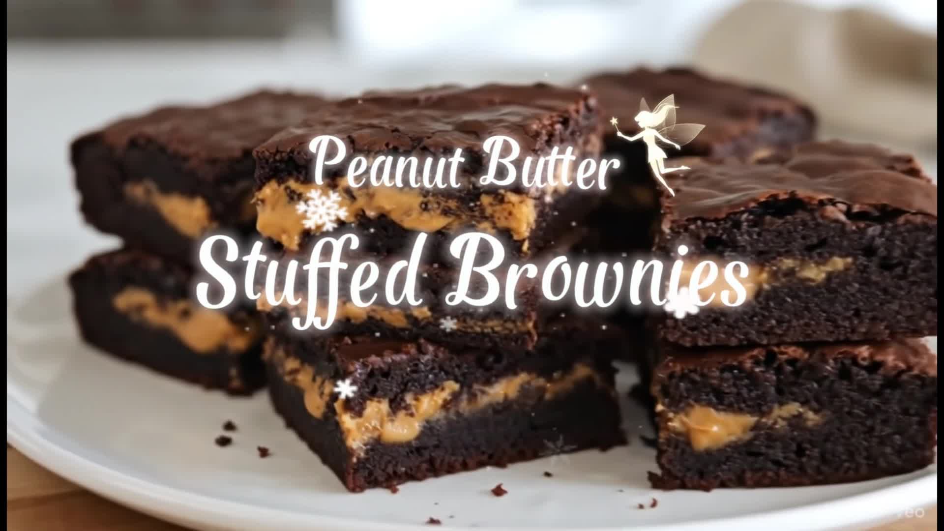 Video thumbnail for The Best Peanut Butter Stuffed Brownies – Ultra Fudgy & Loaded with Flavor
