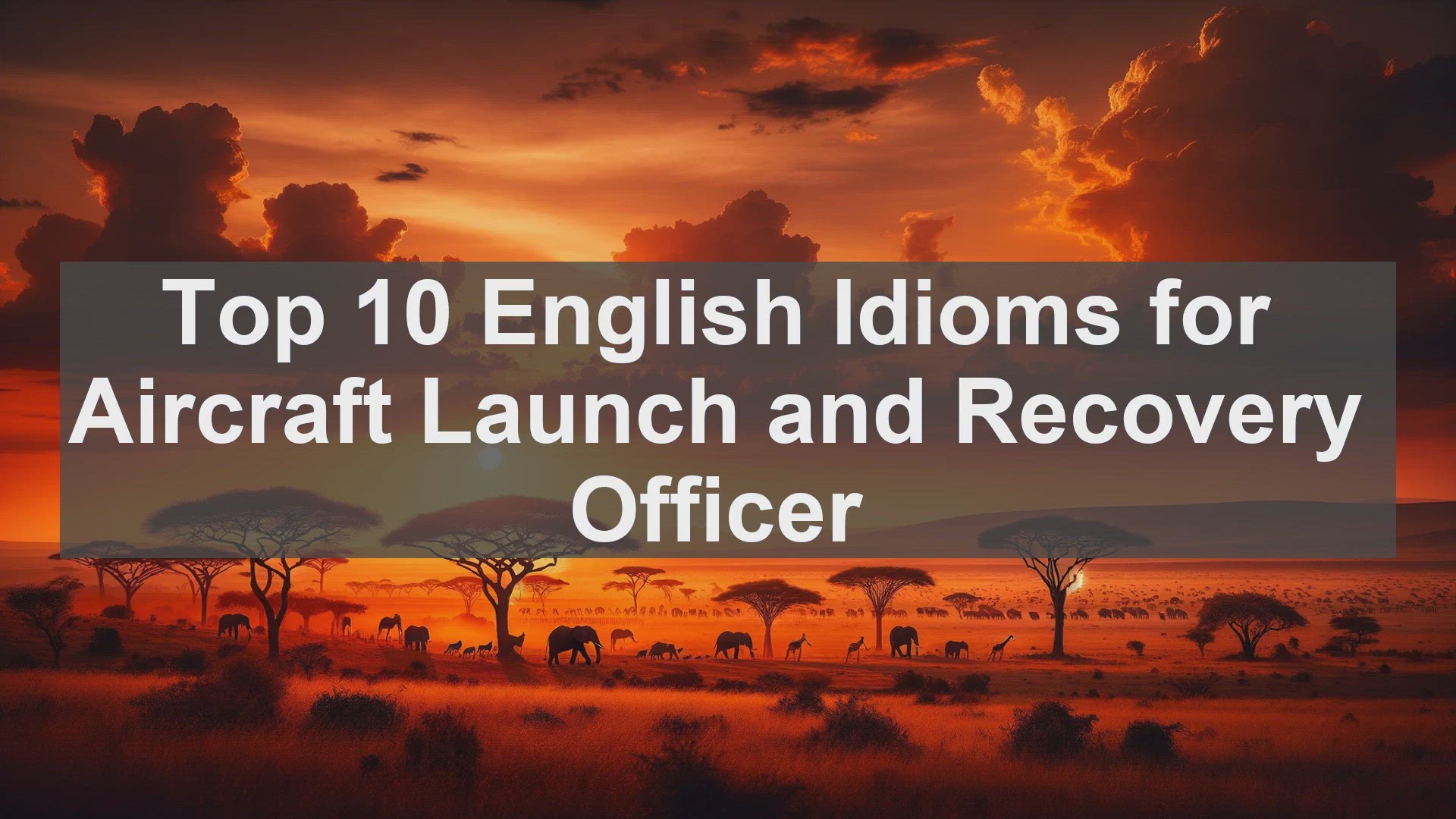 'Video thumbnail for Top 10 English Idioms for Aircraft Launch and Recovery Officer'