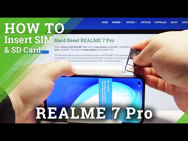 Video thumbnail for How to Insert Nano SIM & Micro SD Card in REALME 7 Pro - SIM & SD Installation