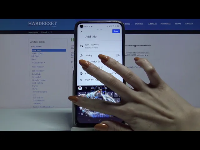 Video thumbnail for How to Save Important Events on REALME 7 – Calendar Events