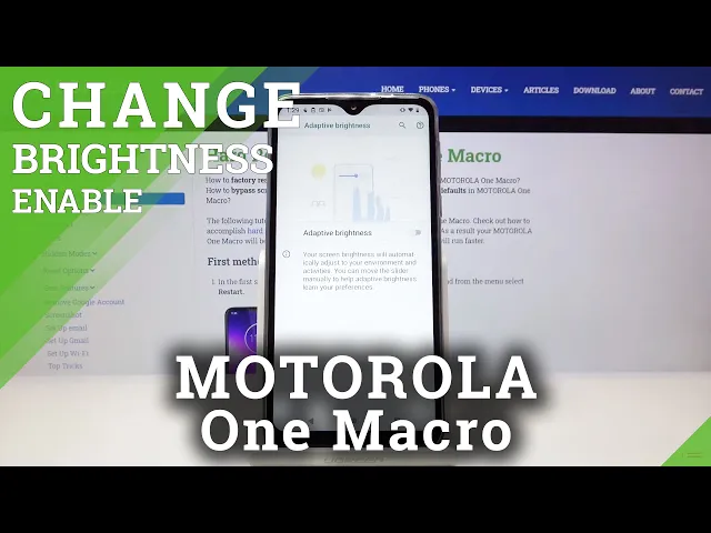 Video thumbnail for How to Activate Auto Brightness in MOTOROLA One Macro – Automatic Brightness