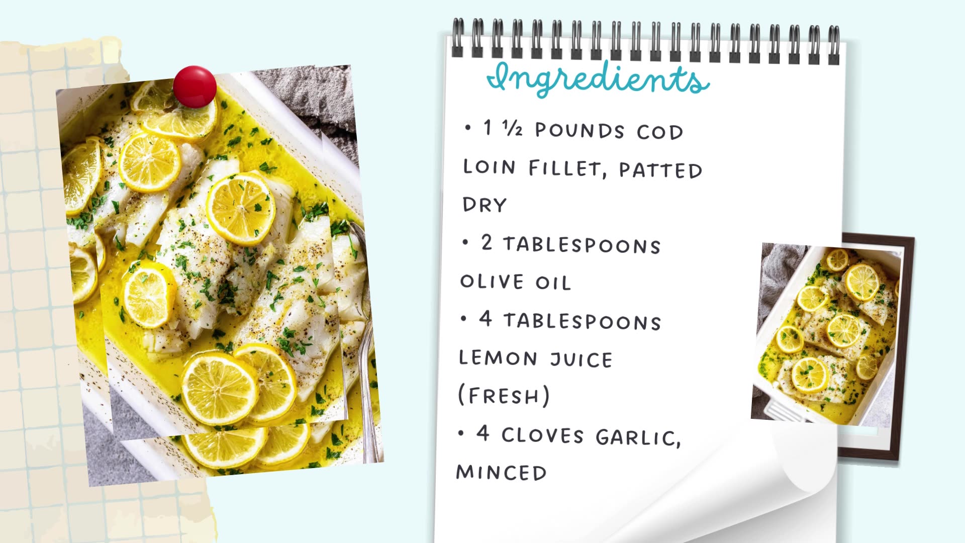 Video thumbnail for Baked Lemon-Garlic Cod with Butter Sauce – Light, Flaky & Flavorful