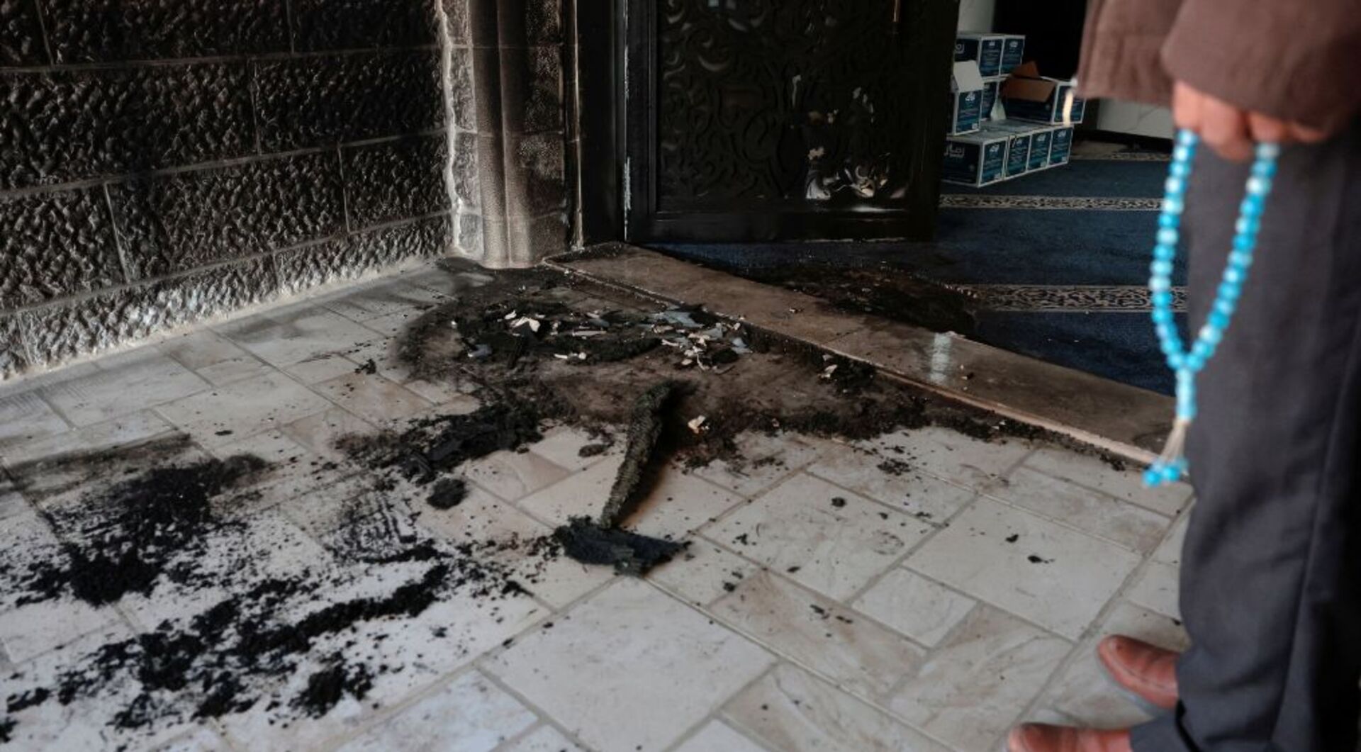 Video thumbnail for Israeli settlers set mosque ablaze in occupied West Bank village of Duma