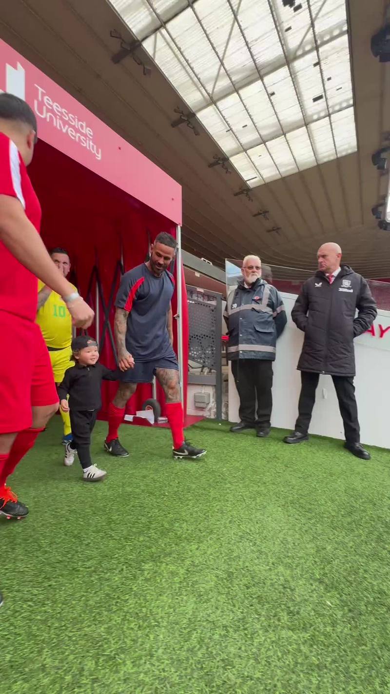 Video thumbnail for Father and Son Walk Out at Riverside Stadium