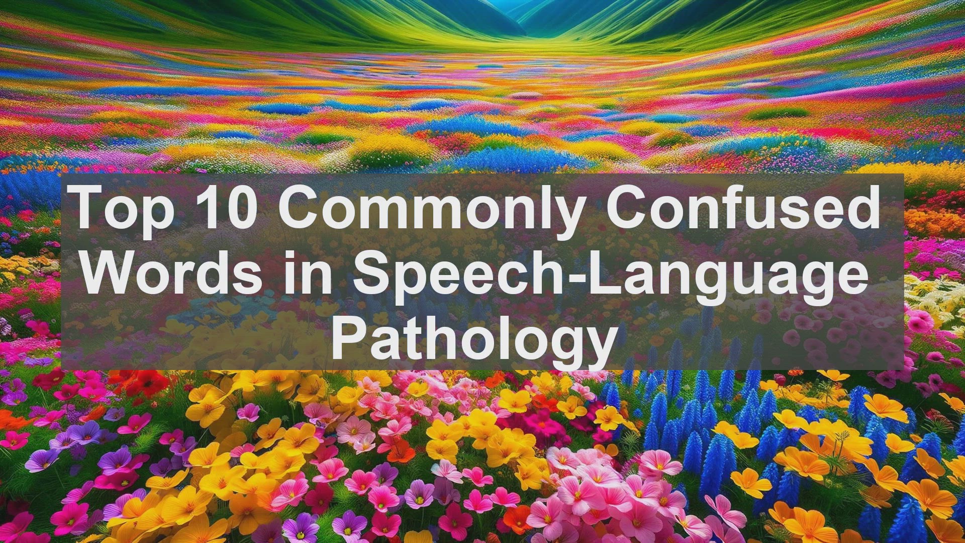 'Video thumbnail for Top 10 Commonly Confused Words in SpeechLanguage Pathology'