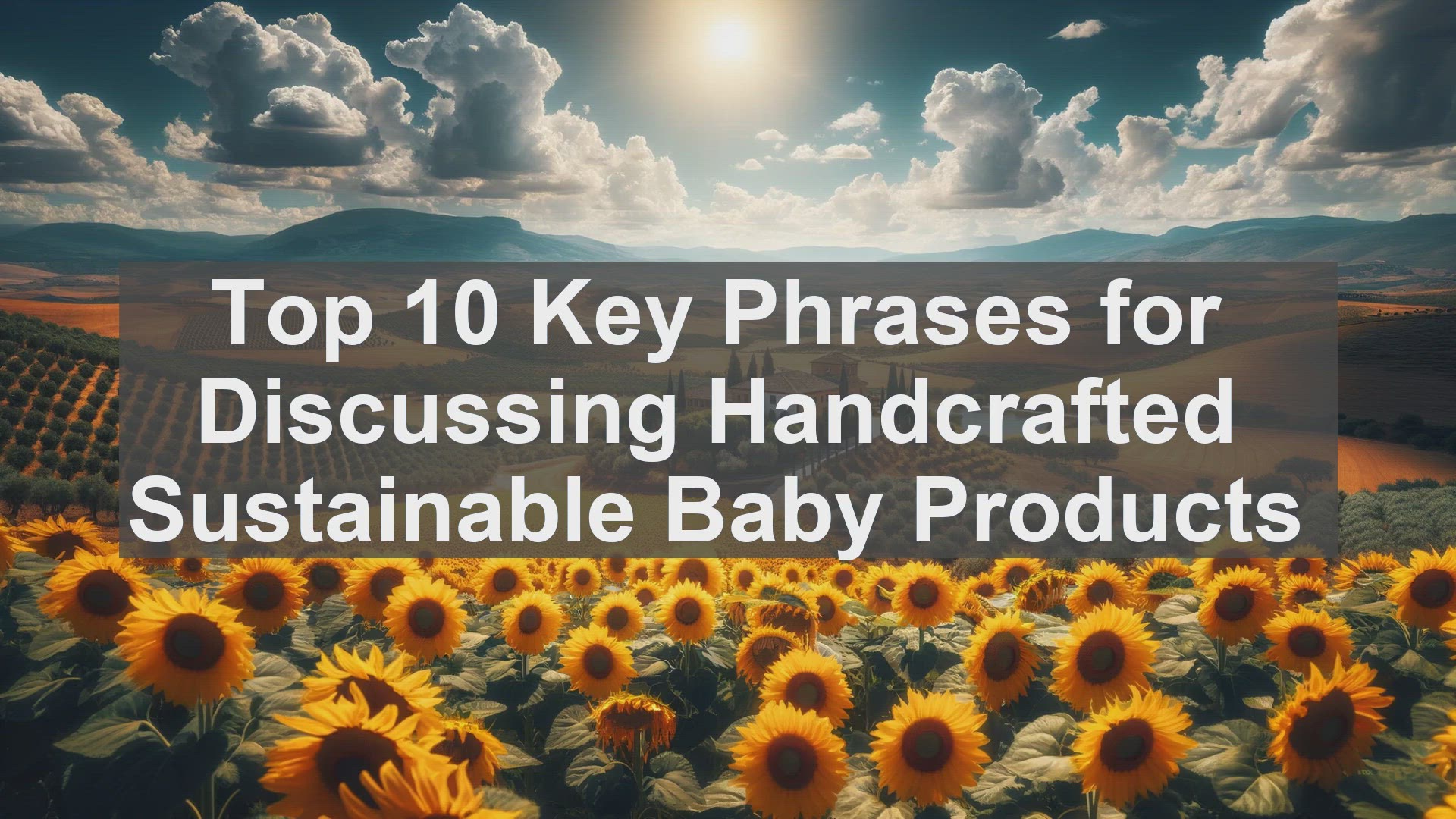 'Video thumbnail for Top 10 Key Phrases for Discussing Handcrafted Sustainable Baby Products'