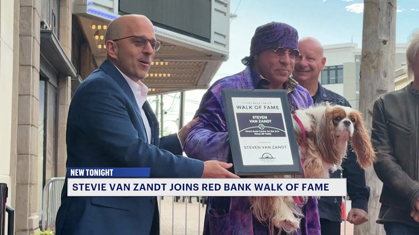 Video thumbnail for E Street Band guitarist, actor Steve Van Zandt inducted into The Count Basie Center of the Arts' Walk of Fame
