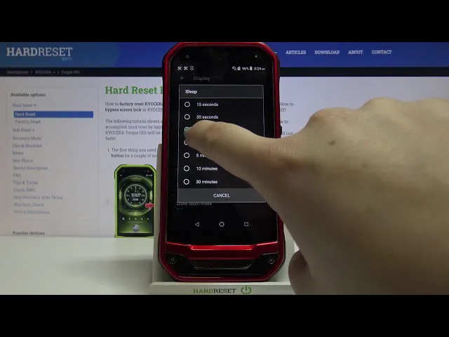 Video thumbnail for How to Set Screen Timeout in KYOCERA Torque G03 – Find Timeout Options