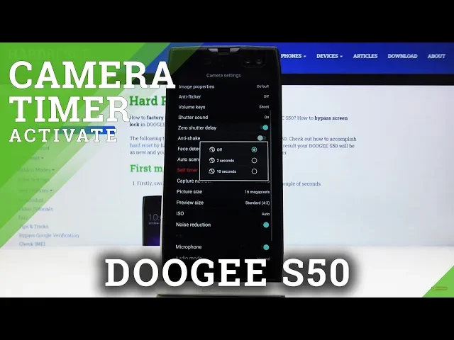 Video thumbnail for How to Set Camera Timer in DOOGEE S50 – Photo Shoot Countdown