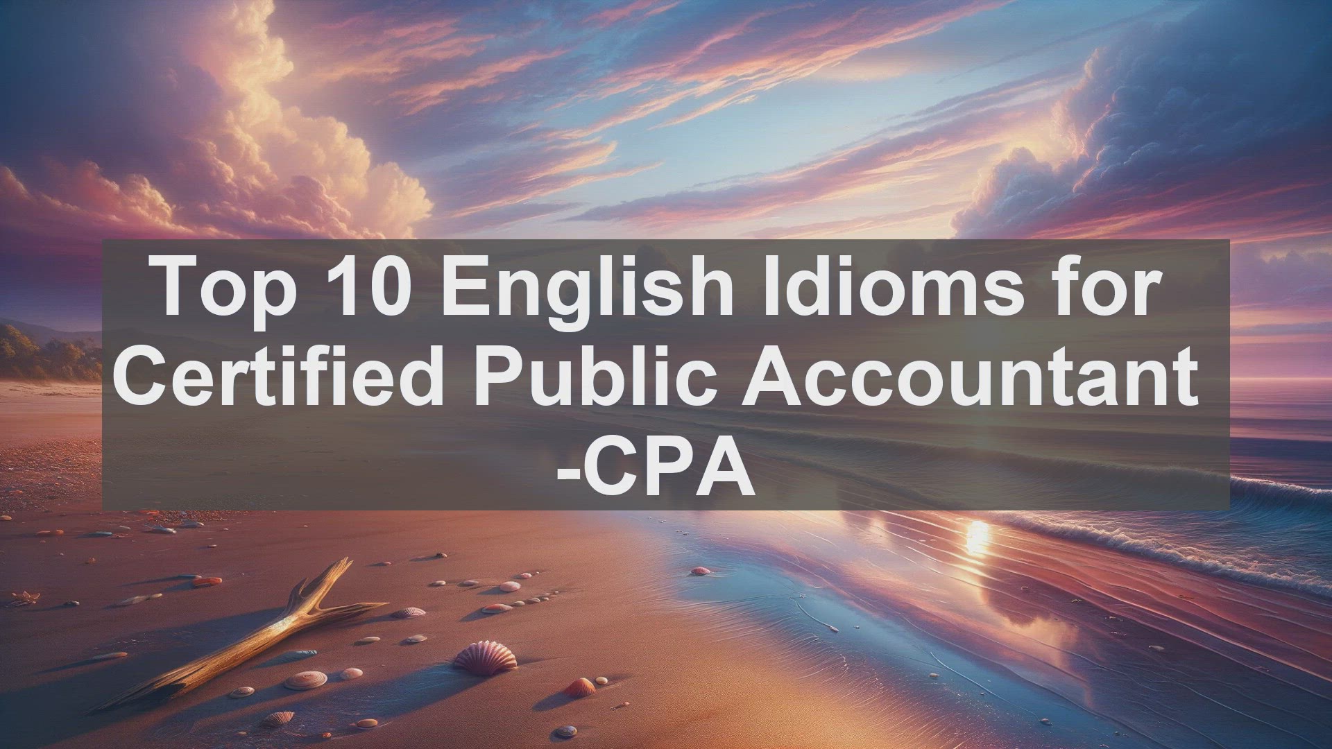 'Video thumbnail for Top 10 English Idioms for Certified Public Accountant CPA'