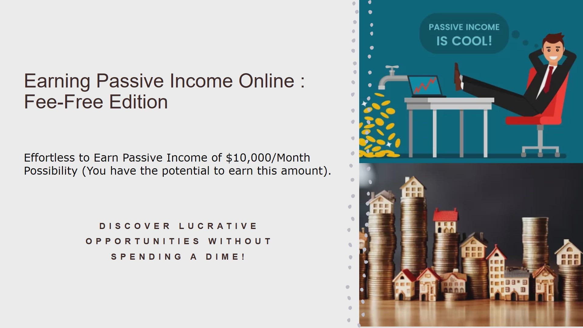 'Video thumbnail for Effortless to Earn Passive Income of $10,000 Per Month Possibility'
