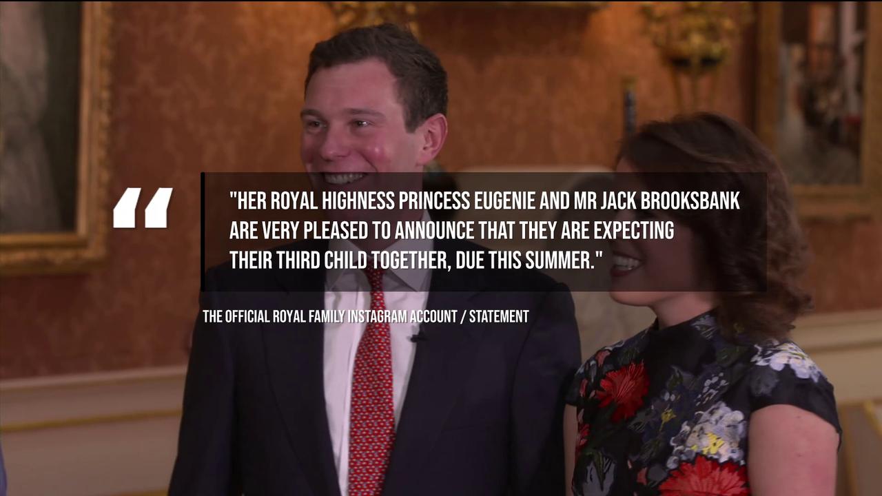 Video thumbnail for Princess Eugenie expecting third child.