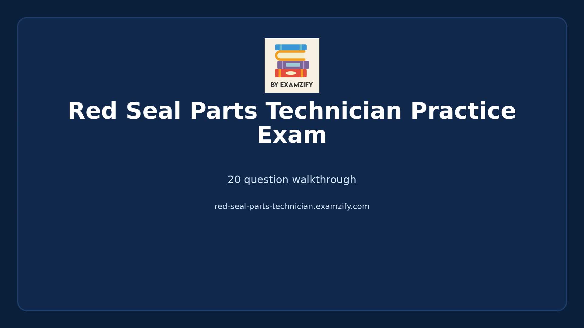 Video thumbnail for Red Seal Parts Technician Practice Exam